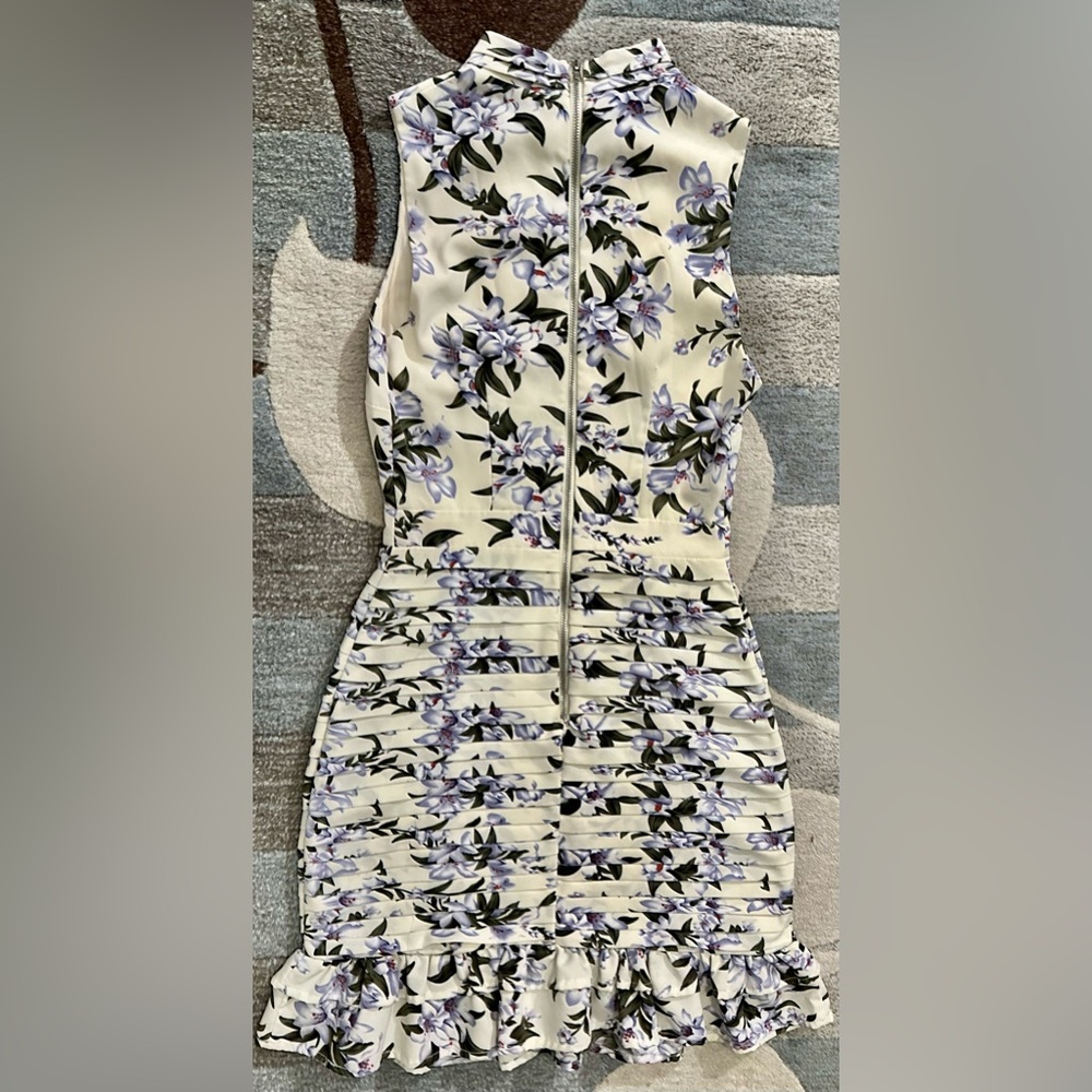 Rare Hello Molly Endless Laughter Pleated Mini Dress in Lavender Florals ZB9 - Picture 5 of 6